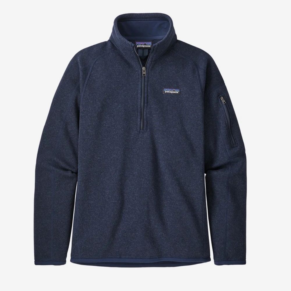 Patagonia Fleece Women's Better Sweater 1/4-Zip Fleece in New Navy Sz M EUC